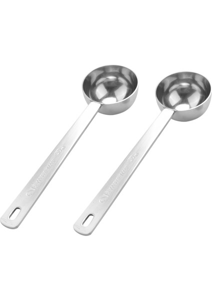 Paslanmaz Çelik Kahve Kaşığı, 4 Yemek Kaşığı Ölçü Kaşığı Kahve Kaşığı, 30ML Metal Uzun Saplı Kaşık 4'lü Set (Yurt Dışından) fırsatları