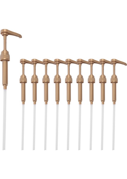 10 Adet Kahve Süt Çay Dağıtıcı Şurup Pompası Altın Sıvı Dağıtıcı Şurubu 8 ml Meyve Suyu Şişesi Dağıtıcı Pompası (Yurt Dışından) fiyatları