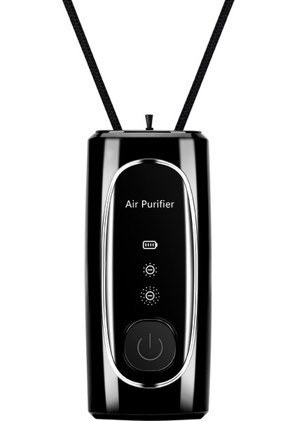 Hava Temizleme Cihazı Kişisel Giyilebilir Mini Taşınabilir Araç Oksijen Çubuğu 700MAH Negatif Iyon Asılı Boyun Hava Temizleme Cihazı Siyah (Yurt Dışından)