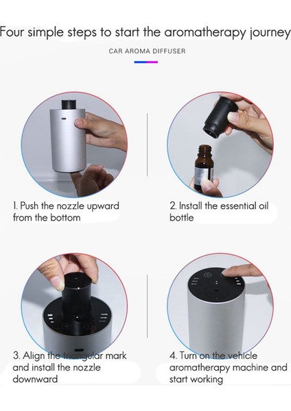 Uçucu Yağ Difüzörü Araba Oda Parfümü Aroma Susuz USB Otomatik Aromaterapi Ev Yoga E Için Şarj Edilebilir (Yurt Dışından)