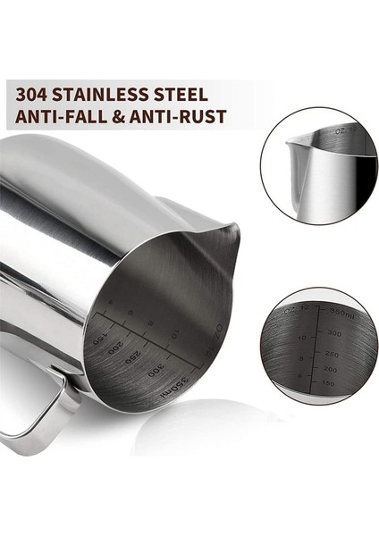 2x Süt Köpürtme Sürahisi 350ML Süt Sürahisi Paslanmaz Çelik Süt Sürahisi Köpürtme Sürahisi Süt Sürahisi Kahve Makinesi Için (Yurt Dışından) modelleri