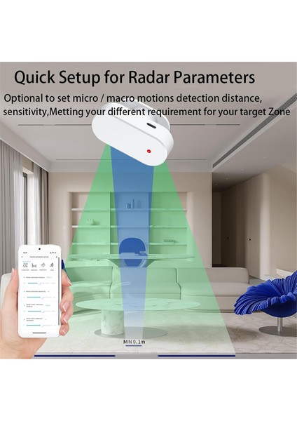 Insan Varlık Sensörü, Milimetre Radar Dalgası Varlık Algılama Sensörü, Tuya Hub, Wıfı Gerektirir (Yurt Dışından)