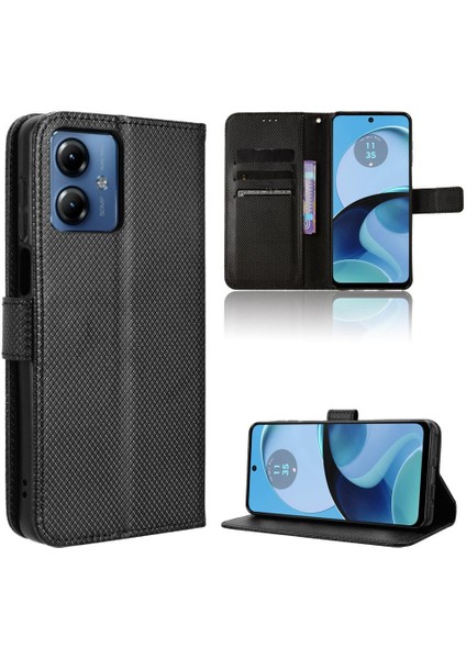 Motorola Moto G14 4g Kart Tutucu Kapak Kickstand Manyetik Cüzdan (Yurt Dışından)