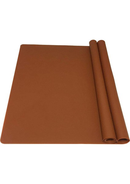 23.6 Inç 15.7 Inç Ekstra Büyük Çok Amaçlı Silikon Yapışmaz Hamur Işi Matı Tezgah Koruyucu Isıya Dayanıklı Kaymaz Masa Mat (Kahve) (Yurt Dışından)