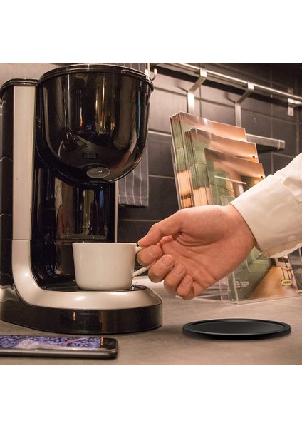 Bardak Altlıkları 8'li Silikon Bardak Seti Yuvarlak Tasarımlı Siyah Içecek, Bar, Bardak, Bardak Bardak Altlığı - Masa (Yurt Dışından) indirimleri