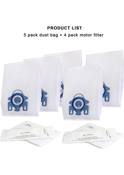S2, S5, S8, Classic C1, Complete C2 ve Complete C3 Elektrikli Süpürge Için Yedek Gn 3D Toz Torbası (Yurt Dışından)