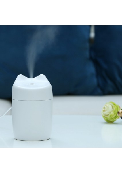 Yeni Nemlendirici Sevimli Hayvan Aromaterapi Öğrenci Versiyonu Araba Mini USB Masaüstü Sessiz Hediye Nemlendirici Beyaz (Yurt Dışından)
