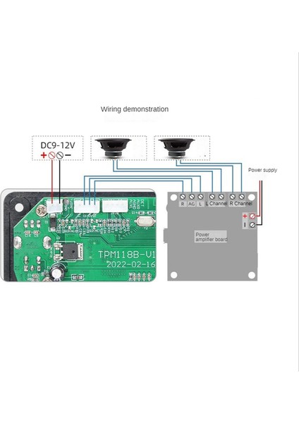 TPM118B Dijital Ses Çalar Mp3 Dekoder Kartı Bluetooth ve Fm Radyo ile Yüksek Kaliteli Taşınabilir Mp3 Çalar Modülü (Yurt Dışından)