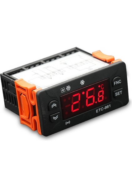 ETC-961 Termostat Sıcaklık Kontrol Cihazı Nem Kontrolü Termometre Higrometre Soğutma Alarmı 220 V Sensör (Yurt Dışından)