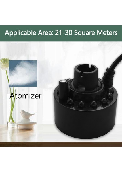 12 LED Endüstriyel Kuluçka Nemlendirici Gölet Hava Udifiermih Dc 24V Mist Maker Sisleyici Su Çeşmesi (Yurt Dışından)