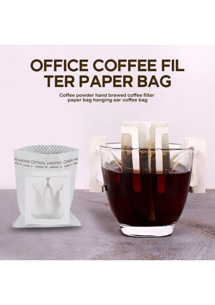 50 Adet/paket Damla Kahve Filtre Torbası Taşınabilir Asılı Kulak Tarzı Kahve Filtreleri Kağıt Ev Ofis Seyahat Demlemek Kahve ve Çay Araçları (Yurt Dışından)