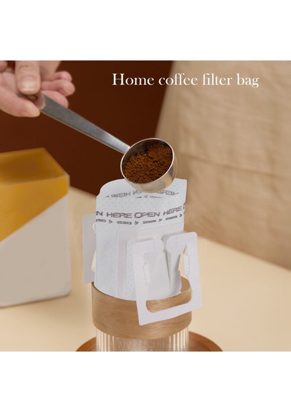 50 Adet/paket Damla Kahve Filtre Torbası Taşınabilir Asılı Kulak Tarzı Kahve Filtreleri Kağıt Ev Ofis Seyahat Demlemek Kahve ve Çay Araçları (Yurt Dışından)