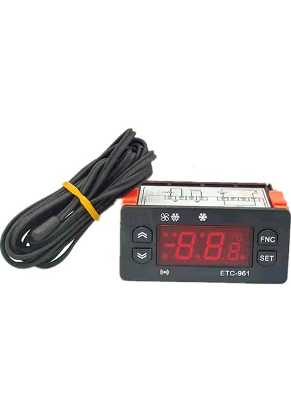 ETC-961 Termostat Sıcaklık Kontrol Cihazı Nem Kontrolü Termometre Higrometre Soğutma Alarmı 220 V Sensör (Yurt Dışından)