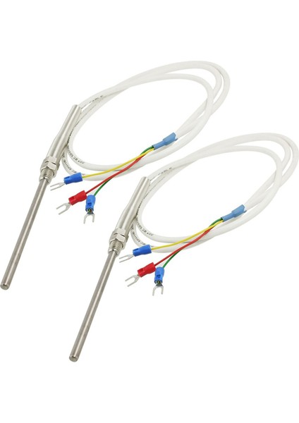 2x PT100 Sensör Sıcaklık Kontrol Termokupl Probu 1m 3.3ft (Yurt Dışından)