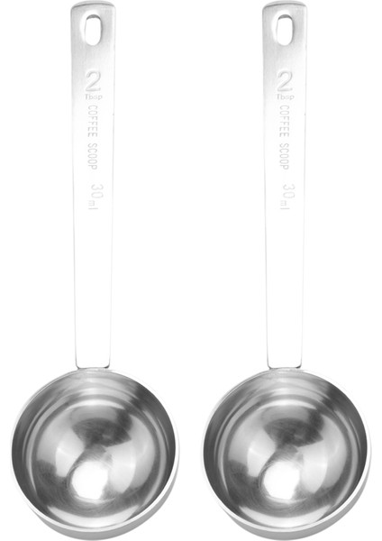 Paslanmaz Çelik Kahve Kaşığı, 2 Yemek Kaşığı Ölçü Kaşığı Kahve Kaşığı, 30ML Metal Uzun Saplı Kaşık Kahve Ölçü Kaşığı, 2'li Set (Yurt Dışından) modelleri