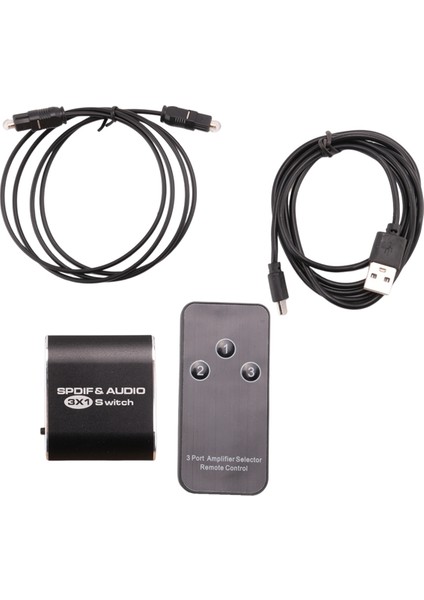 Spdif ve Ses Anahtarı 3 In 1 Out Optik Splitter Toslink Dijital Optik Ses Anahtarı 3x1 Adaptörü Hdtv DVD Için (Yurt Dışından)