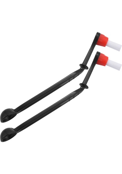 2x 2 In 1 Kahve Makinesi Fırçası Naylon Espresso Kahve Öğütücü Fırçalar Kahve Kaşığı Makinesi Grup Başkanı (Yurt Dışından)