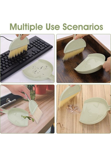 Mini Faraş ve Fırça Seti, Küçük Süpürge ve Faraş Temizleme Seti Taşınabilir Masa Üstü Fırça Seti (Yeşil) (Yurt Dışından) indirimleri
