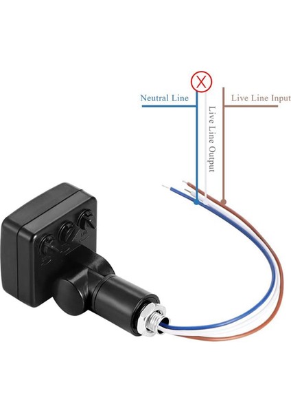 5x 220V Mini Insan Vücudu Kızılötesi Sensör Kızılötesi Vücut Sensörü Anahtarı LED Projektör Pır Hareket Sensörü Ayarlanabilir Siyah (Yurt Dışından)