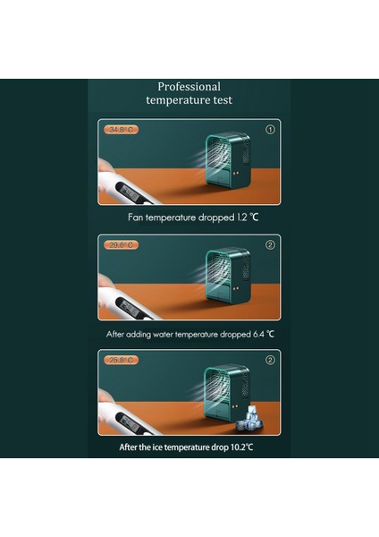 Mini Fan Su Soğutma Nemlendirme Soğutma Masaüstü Soğutma USB Öğrenci Yurdu Hava Soğutucu Fanlar Beyaz (Yurt Dışından)