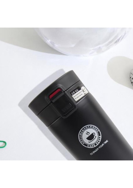 480 ml Zıplayan Kahve Fincanı Taşınabilir Çift Fincan Moda Kupa Çift Katmanlı Paslanmaz Çelik Bardak Zarif Beyaz (Yurt Dışından) fırsatları