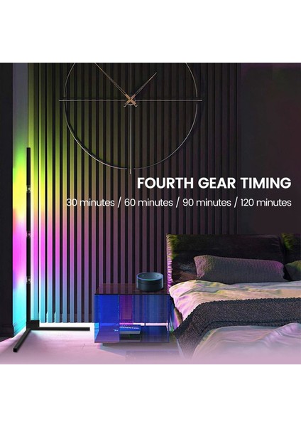 Ev LED Zemin Lambası, Rgb Mood Renkli Aydınlatma Köşe Lambası, Bluetooth Uygulaması ve Uzaktan Kumanda Ile, Müzik Senkronizasyon Modları Ab Tak (Yurt Dışından)