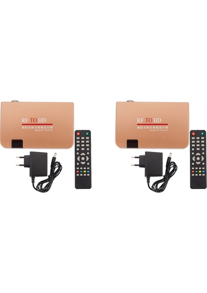 2x Rf Dönüştürücü Adaptör Analog Alıcı Analog Tv Kutusu Dijital Kutu Uzaktan Kumanda Ab Tak (Yurt Dışından)