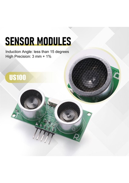 4pcs US-100 Ultrasonik Sensör Modülü Dc 2.4V - 5V Sıcaklık Telafisi Aralığı Mesafesi ile (Yurt Dışından) indirimleri