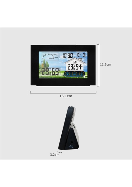 Iç Mekan Dış Mekan Için Sıcaklık Nem Sensörlü Dijital Ekran Meteorolojik Saat Hava Durumu Saati (Yurt Dışından) fırsatları