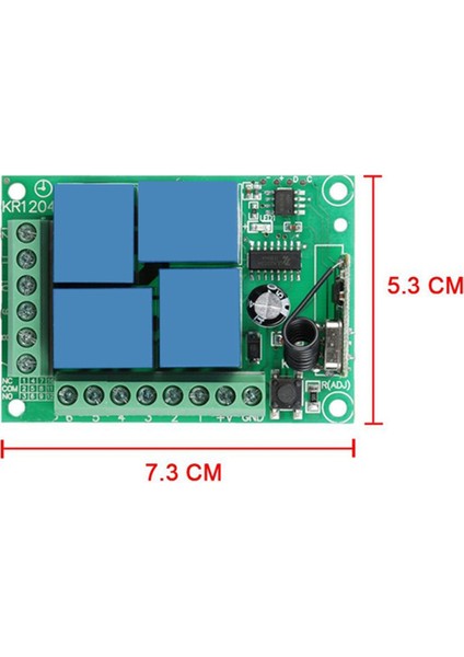 2x Dc 12 V 4ch 4 Ch Kablosuz Rf Uzaktan Kumanda Işık Anahtarı Radyo Alıcı Modülü + Verici Garaj Kapıları/lamba (Yurt Dışından) modelleri