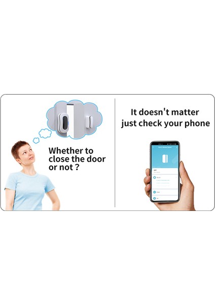 Tuya Zigbee Akıllı Kapı Mıknatıslı Kapı ve Pencere Sensörü Alexa Için Şarj Edilebilir Kablosuz Akıllı Kapı ve Pencere Sensörü (Beyaz) (Yurt Dışından)