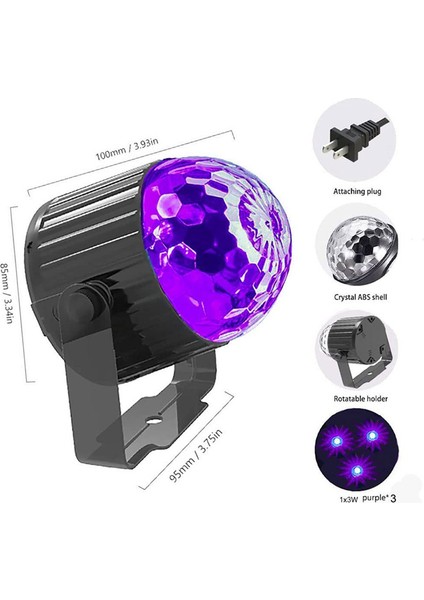 Uv, Fişli Işık 6W, Glow Partisi Için Siyah Taşkın Işık Neon Glow, Cadılar Bayramı, Floresan Poster, Ab Tak (Yurt Dışından)