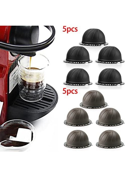 Vertuo Vertuoline Doldurulabilir Kapsüller 230ML Için 5pc Yeniden Kullanılabilir Kahve Kapsülü Kullanılarak (Yurt Dışından) indirimleri