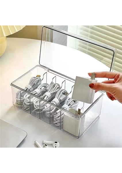 Kapaklı Plastik Kordon Saklama Kutusu, Ev Ofis Malzemeleri Için Kablo Düzenleyici Kılıfı, Elektronik Aksesuarlar, USB (Şeffaf) (Yurt Dışından) fiyatları