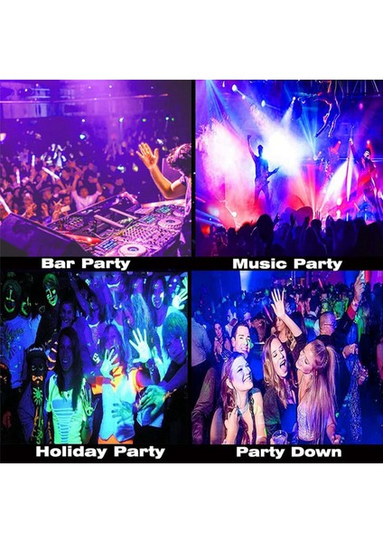 2x Uv, Fişli Işık 6W, Glow Parti Için Siyah Projektör Neon Glow, Cadılar Bayramı, Floresan Poster, Ab Tak (Yurt Dışından)