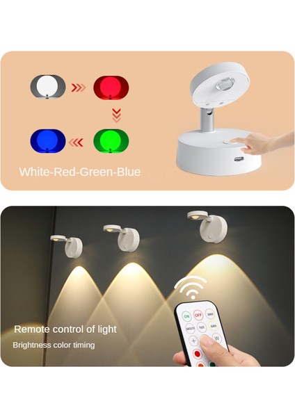 Kablosuz LED Spot Uzaktan Kumanda Dolap Spot Yatak Odası Için Rgb Spot Şarap Dolabı Işıkları Dekoratif (Yurt Dışından)
