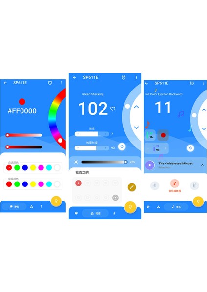 10X Rgb Akıllı Müzik Bluetooth Akıllı Denetleyici SP611E WS2812B SK6812 WS2811 Adreslenebilir LED Rgb Bant Şeridi (Yurt Dışından)