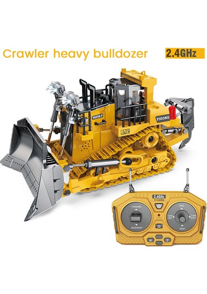 1:24 2.4 Ghz 9 Kanal Uzaktan Kumanda Traktör Oyuncak Buldozer Rc Alüminyum Alaşımlı Mühendislik Traktör Stil A (Yurt Dışından)