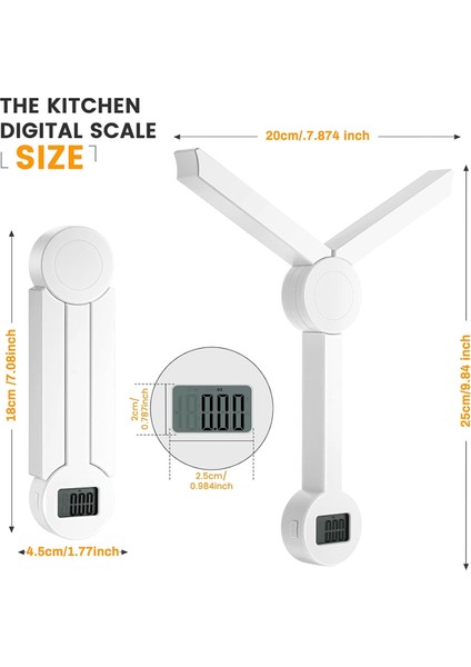 Sağlıklı Alımı Ölçmek Için Yüksek Hassasiyetli Katlanır, LCD Ekranlı Dijital Mutfak Terazisi (Yurt Dışından) fiyatları