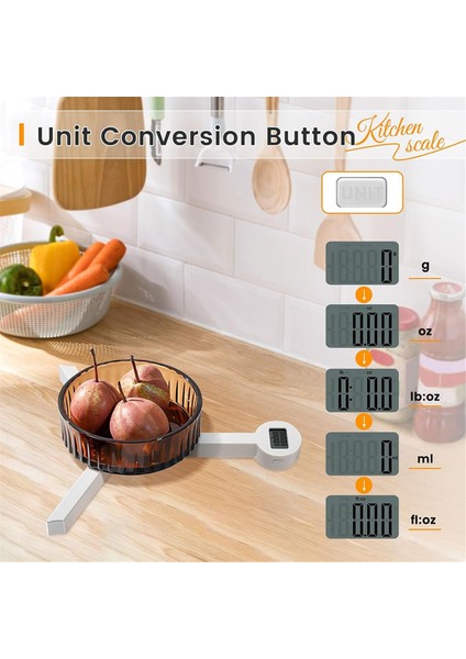 Sağlıklı Alımı Ölçmek Için Yüksek Hassasiyetli Katlanır, LCD Ekranlı Dijital Mutfak Terazisi (Yurt Dışından) modelleri