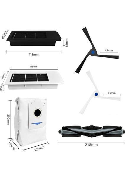 Debot X2/x2 Pro/x2 Omni Robot Süpürgeler Yedek Parçalar Ana Yan Fırça Hepa Filtre Paspas Bezleri Toz Torbası (Yurt Dışından)