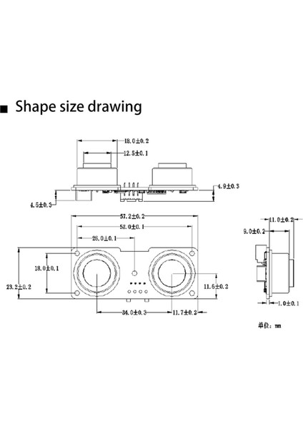 2x RCWL-1670 Su Geçirmez Alıcı-Verici Bölünmüş Ultrasonik Mesafe Sensörü Modülü 1.5ua Ultra Düşük Güç Tüketimi (Yurt Dışından) fiyatları
