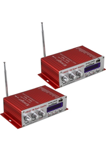 2x -400 Hi-Fi Araba Stereo Amplifikatör Radyo Mp3 Hoparlör Fm LCD Ekranlı Güç Oynatıcı (Yurt Dışından)