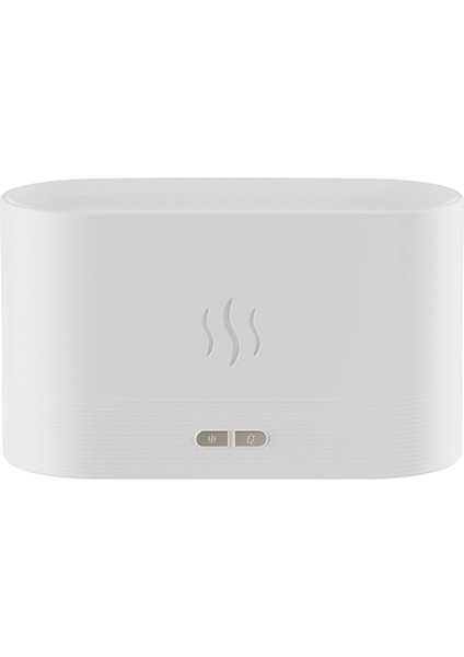 Simülasyon Alev Işığı Aromaterapi Difüzör USB Ultrasonik Uçucu Yağ Difüzörü Ev Aroma Hava Nemlendirici Beyaz (Yurt Dışından)
