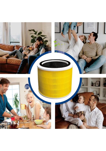Core 300 True Hepa Core 300 ve Core 300S Vortex Hava Hava Temizleme Cihazı Core 300-RF Sarı 2 Adet Için Yedek Filtreler (Yurt Dışından)