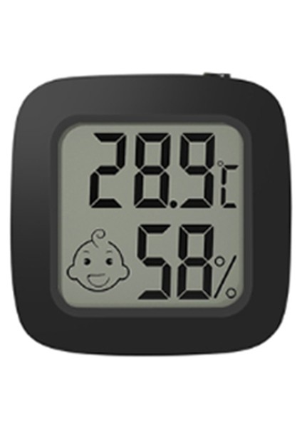 Mini LCD Dijital Termometre Higrometre Magentic Sıcaklık Ölçer Nem Sensörü Hava Istasyonu Siyah (Yurt Dışından)