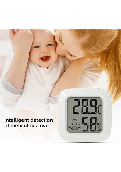 Mini LCD Dijital Termometre Higrometre Magentic Sıcaklık Ölçer Nem Sensörü Hava Istasyonu Siyah (Yurt Dışından)