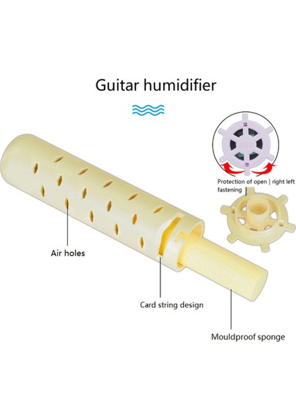 Solo Akustik Gitar Ses Delikleri Nemlendirici Nem Tankı Gitar Nemlendirici Anti-Kurutma Paneli Çatlama Gitar Aksesuarları, Mor (Yurt Dışından) fırsatları