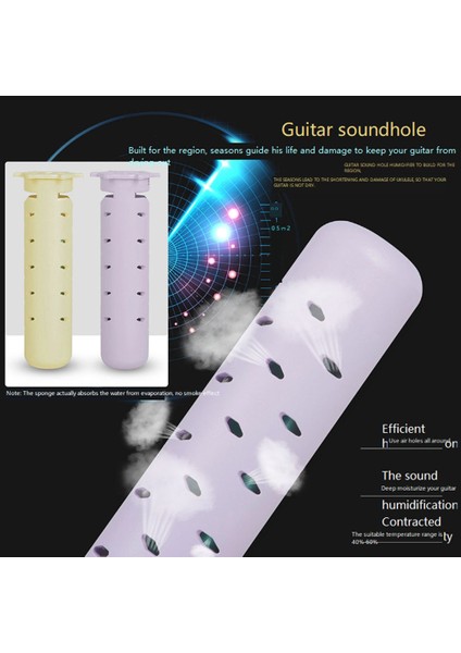 Solo Akustik Gitar Ses Delikleri Nemlendirici Nem Tankı Gitar Nemlendirici Anti-Kurutma Paneli Çatlama Gitar Aksesuarları, Mor (Yurt Dışından) indirimleri
