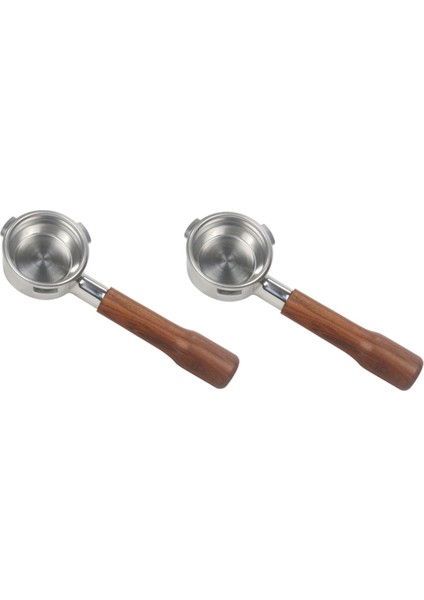 2x, 58MM Kahve Portafilter Kahve Makinesi Kahve Kolu Profesyonel Aksesuar Için Dipsiz Filtre, F (Yurt Dışından)